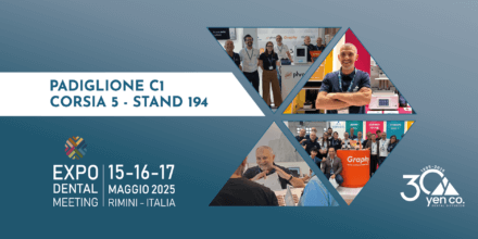 copertina expodental 2025 con date maggio 2025 e posizione stand yen co.