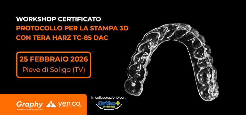 WORKSHOP CERTIFICATO Protocollo Stampa 3D Allineatori con Tera Harz TC-85 DAC | Pieve di Soligo, 25 Febbraio 2026