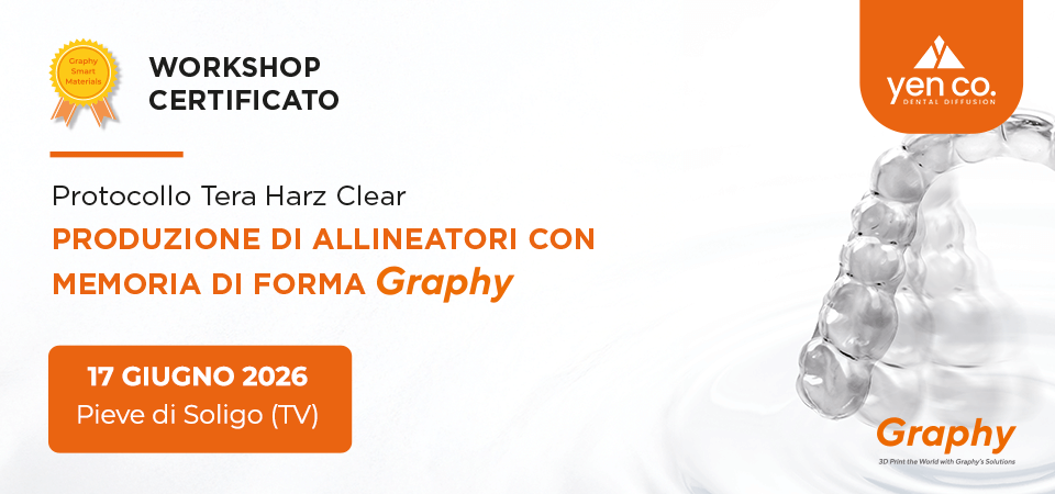 WORKSHOP CERTIFICATO Produzione di allineatori con memoria di forma Graphy | Pieve di Soligo, 17 giugno 2026