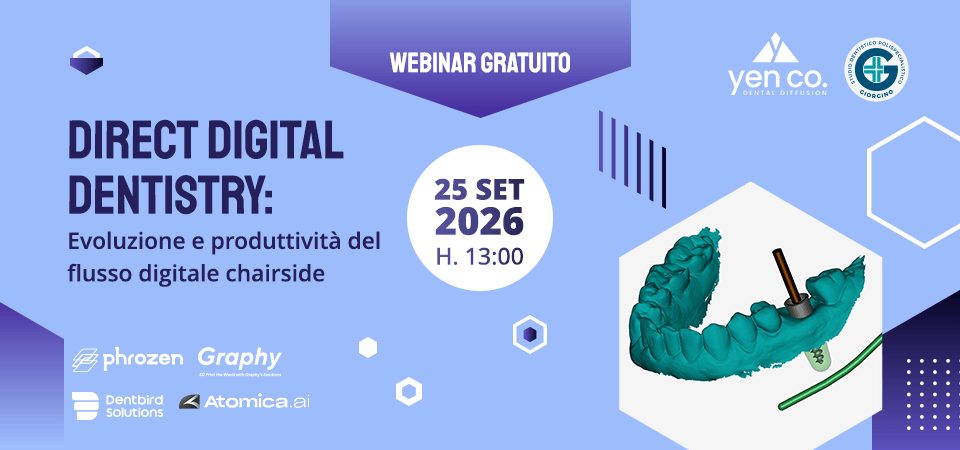 Direct Digital Dentistry: Evoluzione e produttivit&agrave; del flusso digitale chairside | 25 settembre 2026